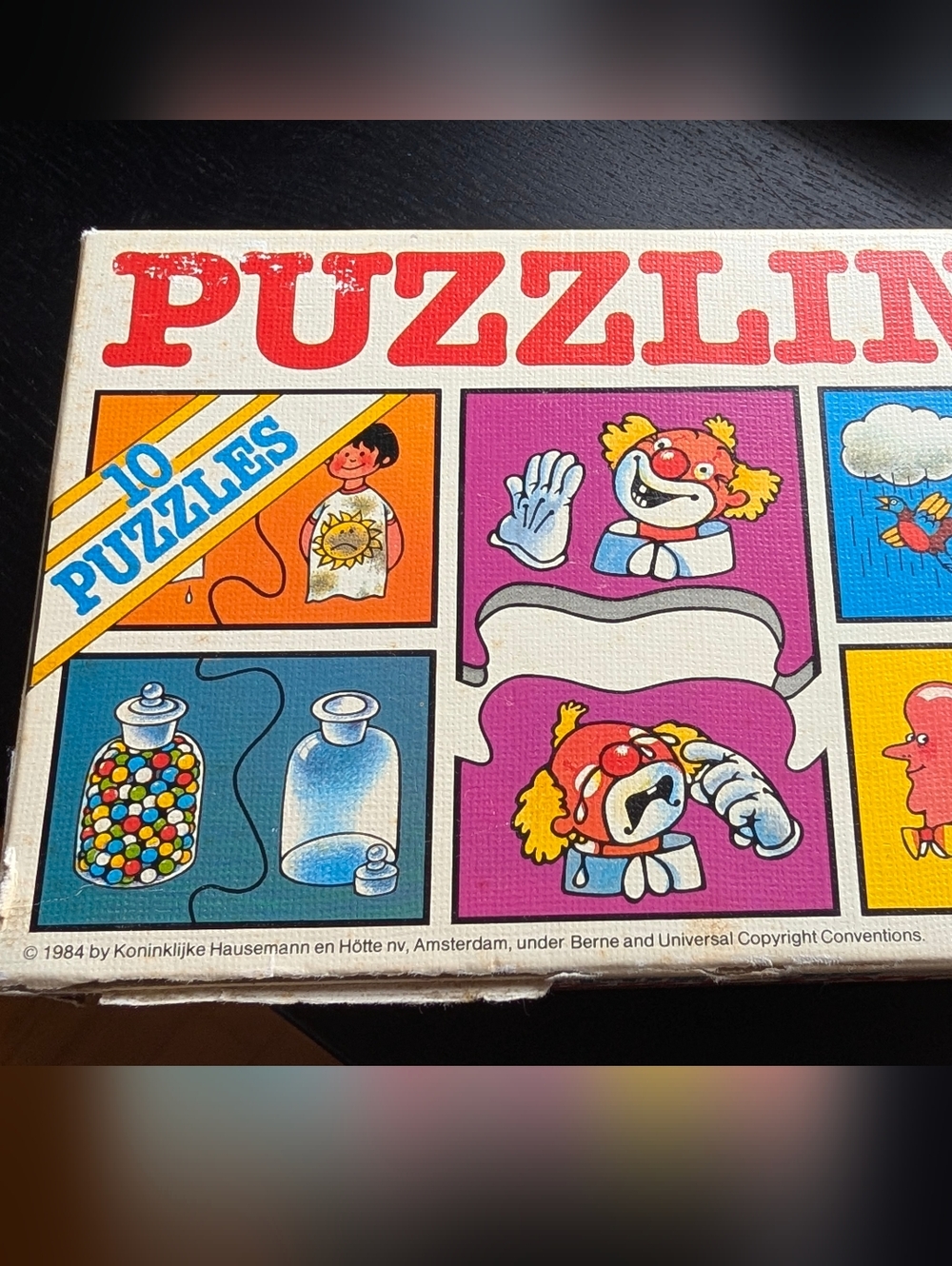 Vintage 1984 Jumbo Puzzlino Matching Game - Complete 10 Puzzle Set